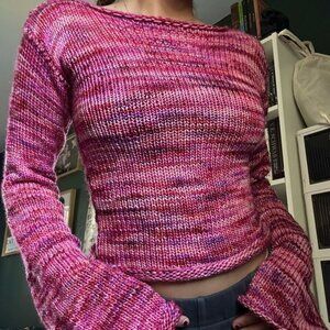 handmade one of a kind knit valentine’s day sweater <3